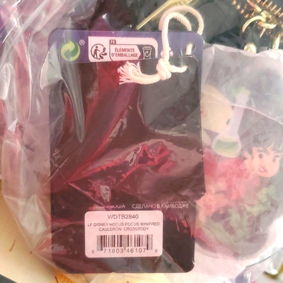 NWT: DISNEY LOUNGEFLY HOCUS POCUS "Glow-In-The-Dark" CAULDRON CROSSBODY BAG 2Fer - Picture 15 of 15